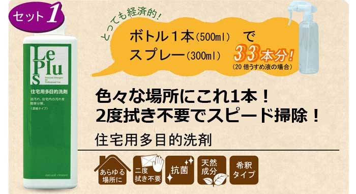 色々な場所にこれ1本。2度拭き不要でスピード掃除。