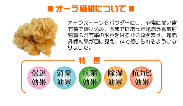 岩盤浴オーラ繊維