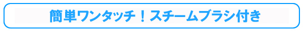 簡単ワンタッチ！スチームブラシ付き