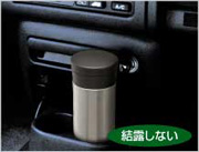 車のカップホルダーに　サーモス真空断熱ケイタイマグ　jmk-350