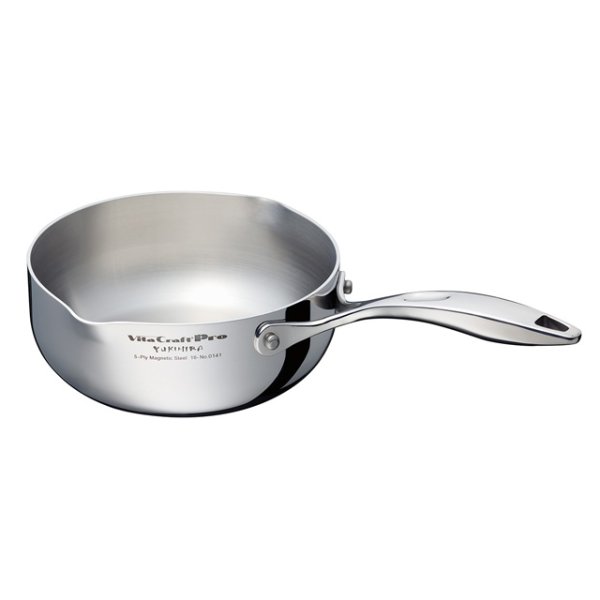 画像1: ビタクラフト プロ ユキヒラ鍋 18cm(1.7L)  全面5層構造。さっと火を通したり、小回りのきくお鍋 (1)