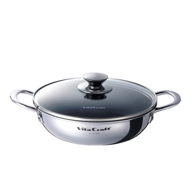 画像1: ビタクラフト テーブルパン 22cm (ガラス蓋付き)調理して、あたたかなお料理そのまま食卓へ。 (1)