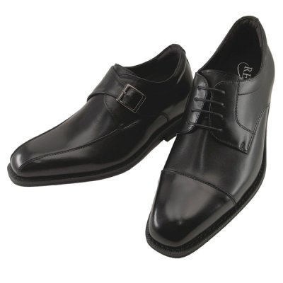 画像3: レニカ(RENICA)  ヒールアップシューズ ＋6cm  モンクストラップ ドレッシー さりげなく脚長効果を発揮 (3)