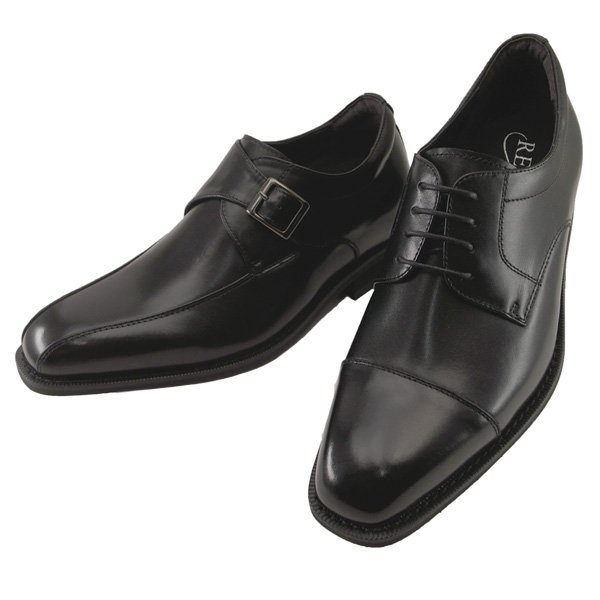 画像3: レニカ(RENICA)  ヒールアップシューズ ＋6cm  モンクストラップ ドレッシー さりげなく脚長効果を発揮 (3)