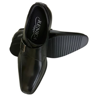 画像1: レニカ(RENICA)  ヒールアップシューズ ＋6cm  モンクストラップ ドレッシー さりげなく脚長効果を発揮 (1)