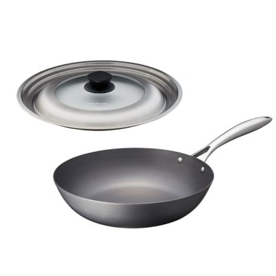 画像1: ビタクラフト スーパー鉄ウォックパン 30cm＆フライパンカバーLセット（No.2007+No.3203）「スーパー鉄」のウォックパンと純正フライパンカバーの、お得なセット。 (1)