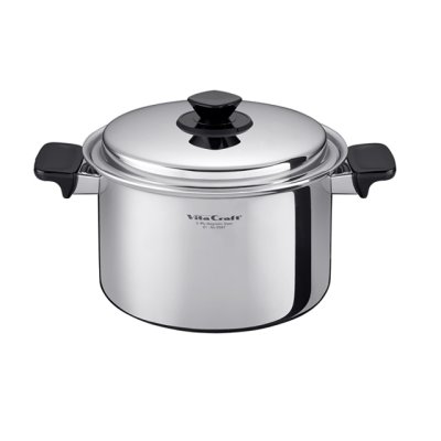 画像1: ビタクラフト Vシリーズ 両手ナベ 5.5L 深型 カレー・シチュー・ポトフ・おでんなど大量に作る煮物料理に重宝します。 (1)