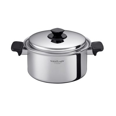 画像1: ビタクラフト Vシリーズ 両手ナベ 4.0L 深型 煮込み料理に最適。蒸し料理もお手のもの。 (1)