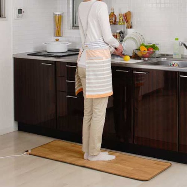 画像2: 椙山紡織 ホットキッチンマット ナチュラルブラウン　抗菌・防カビ加工でいつでも清潔にお使いいただけるキッチンマット (2)