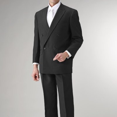 画像5: 礼装 フォーマルスーツ上下セット（ジャケット：シングル／ダブル）黒で差をつけるブラックが際立ち、水にも強いスーツ。 (5)