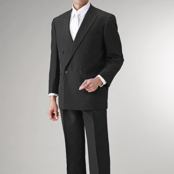 画像5: 礼装 フォーマルスーツ上下セット（ジャケット：シングル／ダブル）黒で差をつけるブラックが際立ち、水にも強いスーツ。 (5)