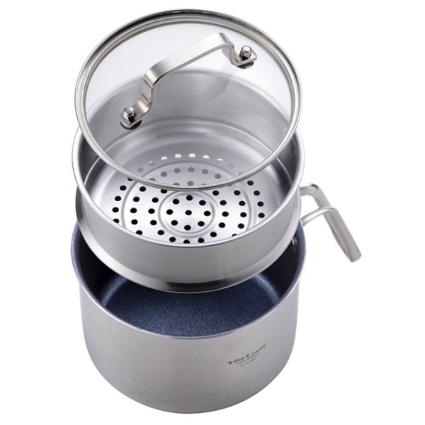 画像2: ビタクラフト スチームマルチポット プラス コンパクトなのに蒸す、揚げる、炊く、ゆでる、煮る、炒める、沸かす、とマルチに活躍。 (2)