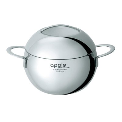 画像1: ビタクラフト アップル両手ナベ2.7リットル 「茹でる・揚げる・蒸す」がお手のもの。形もかわいくギフトに最適 (1)
