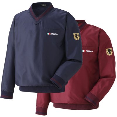 画像1: Franco Collezioni Vネックプルオーバーブルゾン 同サイズ2枚組 ウォーキングや野外活動で大活躍！着やすさも抜群。 (1)