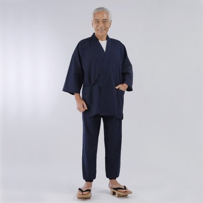 画像6:  匠 裏キルト中綿入り男女兼用綿作務衣 (6)