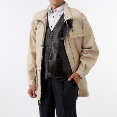 画像5: Franco collezioni(フランコ・コレツィオーニ)ラム革カジュアルパッチワークベスト (5)