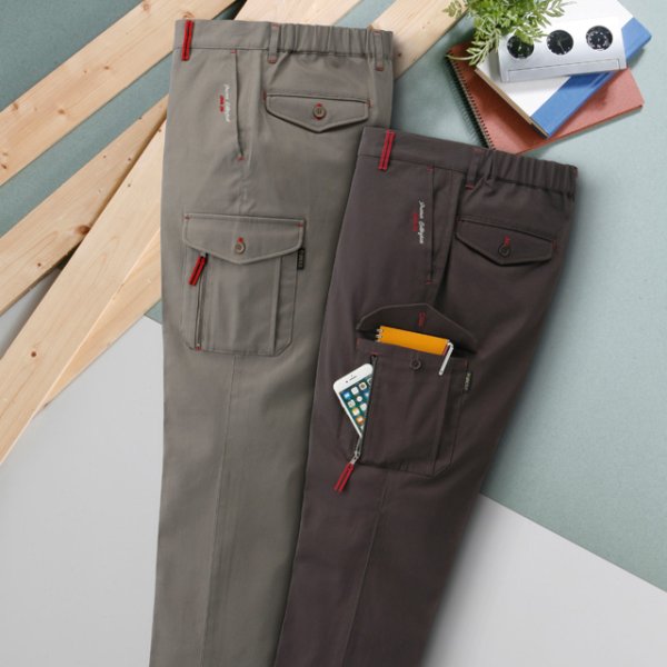 画像3: Franco Collezioni(フランコ・コレツィオーニ)デザインカーゴパンツ2色組 (3)