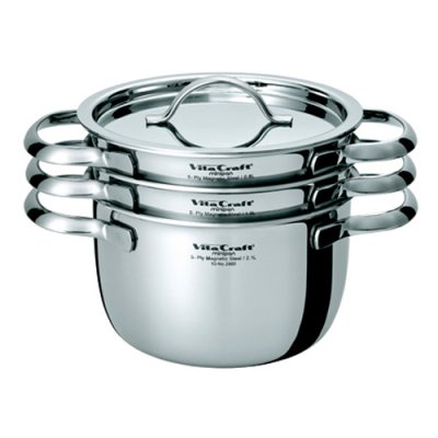 画像1: ビタクラフト ミニパンセット 収納に困らず、熱伝導率もバッチリのお鍋です。 (1)