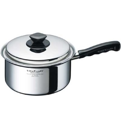 画像1: ビタクラフト ヘキサプライ 片手ナベ 3.0L　ごはんなら3〜4カップまで。煮物や2〜3人分の煮込み料理はもちろん、直径19cmのケーキも焼けます。  (1)