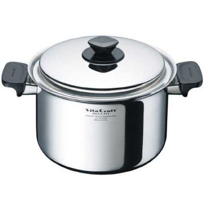 画像1: ビタクラフト ヘキサプライ 両手ナベ 深型 5.5L　弱火で長時間煮込むスープやポトフなどに便利。 人気の高い5.5L両手ナベの深型タイプです。 (1)