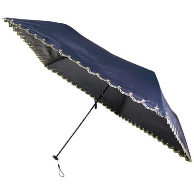 画像1: 超軽量カーボンミニ傘 ネイビー 遮光・発熱・撥水に優れた折り畳み軽量傘 (1)