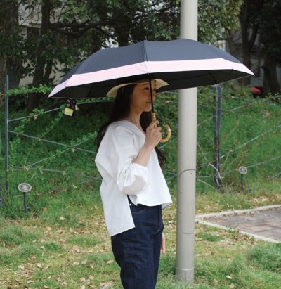 画像4: エコワン ショートワイド傘 ブラック 雨晴れ兼用傘として大活躍 (4)