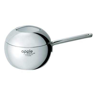 画像1: ビタクラフト アップル片手ナベ1.9リットル  キュートな見かけ＆扱いやすさがセールスポイントのお鍋です。 (1)