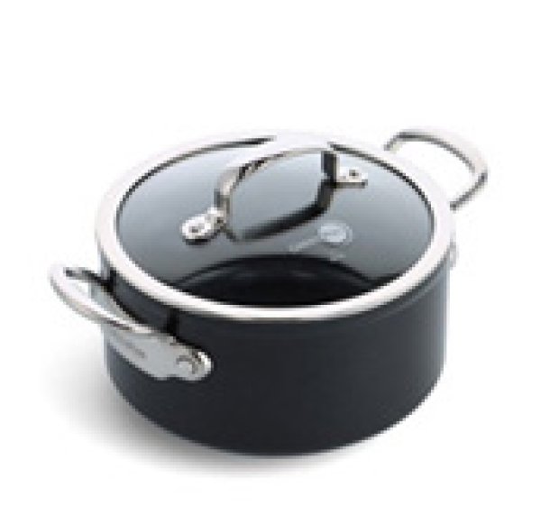 画像1: グリーンパン バルセロナプロ   キャセロール 20cm 蓋付き フッ素樹脂を使わず、雑味のないおいしいお料理が作れる両手ナベ (1)