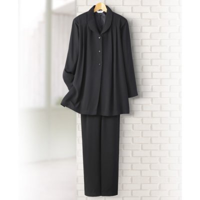 画像1: レディースフォーマルセットアップスーツ シンプルデザインのフォーマルセット。丸みのある女性らしいフォルムを演出します。 (1)