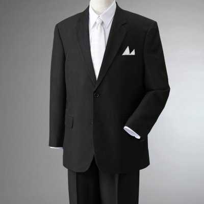 画像2: 礼装 フォーマルスーツ上下セット（ジャケット：シングル／ダブル）黒で差をつけるブラックが際立ち、水にも強いスーツ。 (2)