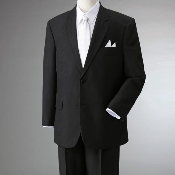 画像2: 礼装 フォーマルスーツ上下セット（ジャケット：シングル／ダブル）黒で差をつけるブラックが際立ち、水にも強いスーツ。 (2)
