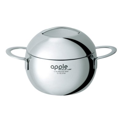 画像1: ビタクラフト アップル両手ナベ1.9リットル 揚げ物・煮物・茹で者なんでもござれのキュートなお鍋です。 (1)