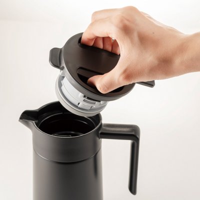 画像2: HARIO(ハリオ)セラミックコーティング 真空二重保温ポット 600 ステンレス特有のにおいがつかず、美味しく飲めるポット (2)