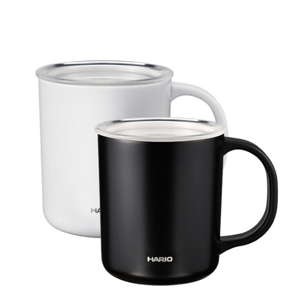 画像1: HARIO(ハリオ)セラミックコーティング 真空二重保温マグ 350  内側にセラミックコーティングが施されており、ステンレス特有の金属臭がせず、美味しく飲み物が愉しめます。 (1)
