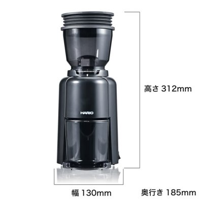 画像2: HARIO(ハリオ)V60 電動コーヒーグラインダーコンパクトN 内部に静電気除去機能を搭載し、 フタにはクリーナー機能が付いた電気コーヒーグラインダー。 (2)
