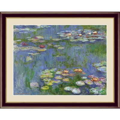 画像1: アート額絵 クロード・モネ F6サイズ 睡蓮 自然的要素を巧みに表現した1枚 (1)
