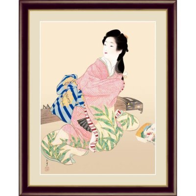 画像1: アート額絵 上村松園 F6サイズ 娘深雪 明治時代を生きた女流画家の名画をご自宅へ・・・。 (1)