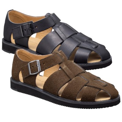 画像1: グルカサンダル 存在感のある厚手アッパー素材に軽量EVAソールを組み合わせたサンダル。 (1)