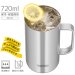 画像3: サーモス 真空断熱ジョッキ 720ml ステンレス1(S1) 魔法びん構造を生かして、温かな飲み物も冷たい飲み物もおいしく飲めるジョッキ。 (3)