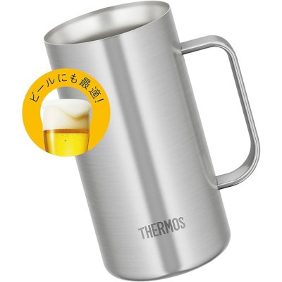 画像4: サーモス 真空断熱ジョッキ 720ml ステンレス1(S1) 魔法びん構造を生かして、温かな飲み物も冷たい飲み物もおいしく飲めるジョッキ。 (4)