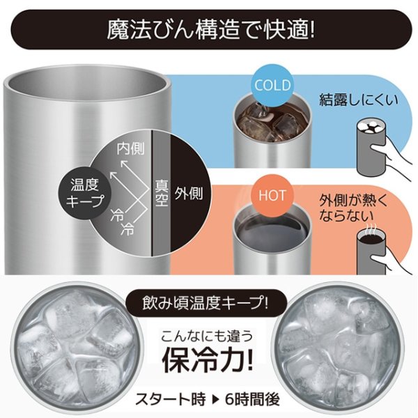 画像2: サーモス 真空断熱タンブラー420ml  ステンレス(S) わずか約125gで、軽くて持ちやすく、真空断熱構造で冷たさをキープできるステンレスタンブラー (2)