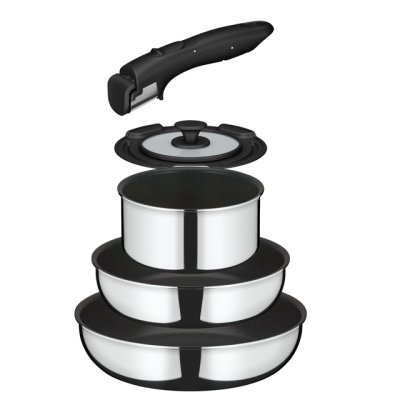 画像1: サーモス デュラブルシリーズ 取っ手のとれるフライパン5点セット IH・ガス火両方OK！ベーシックなフライパン2点・鍋１点に鍋用のフタとハンドルが付いた５点セット。 (1)