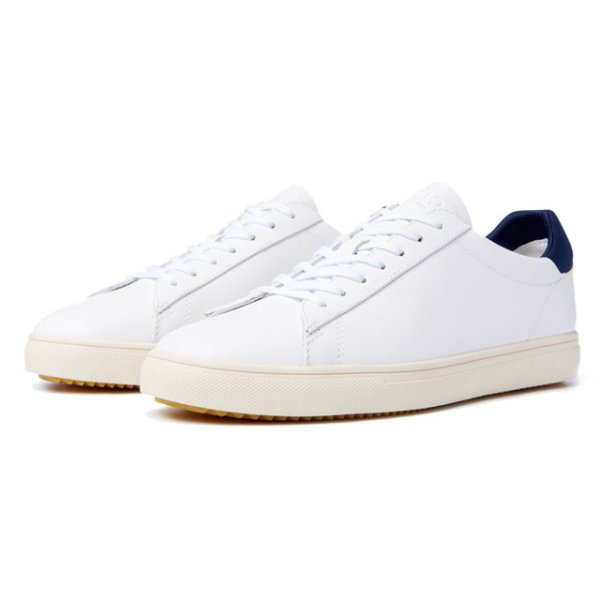 画像1: CLAE(クレイ )レースアップ スニーカー ホワイトネイビー26.0-28.5cm クレイ スニーカー レザーシューズ (1)
