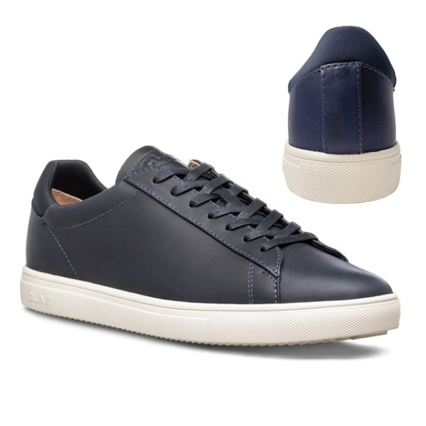 画像1: CLAE(クレイ )レースアップ スニーカー ネイビー 23.0-25.5cm クレイ スニーカー レザーシューズカラーもデザインもすっきりしてどんなファッションにも合わせやすい1足 (1)