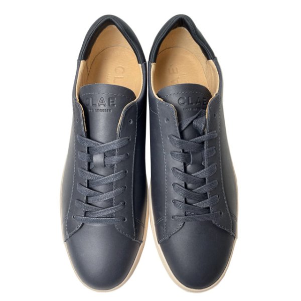 画像3: CLAE(クレイ )レースアップ スニーカー ネイビー 23.0-25.5cm クレイ スニーカー レザーシューズカラーもデザインもすっきりしてどんなファッションにも合わせやすい1足 (3)