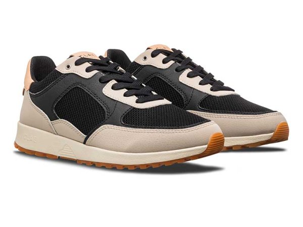 画像1: CLAE（クレイ）JOSHUA ジョシュア スニーカー ブラックベージュ 26-28.5cm リサイクル合成素材とリサイクルメッシュのアッパー (1)
