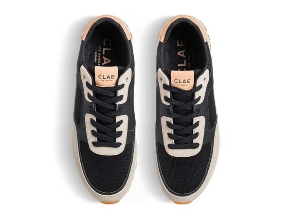 画像2: CLAE（クレイ）JOSHUA ジョシュア スニーカー ブラックベージュ 26-28.5cm リサイクル合成素材とリサイクルメッシュのアッパー (2)