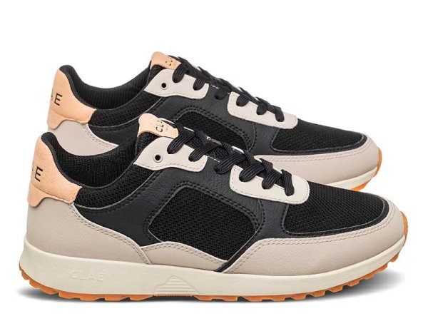 画像3: CLAE（クレイ）JOSHUA ジョシュア スニーカー ブラックベージュ 26-28.5cm リサイクル合成素材とリサイクルメッシュのアッパー (3)