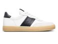 画像4: CLAE（クレイ）DAVIS（デイヴィス） スニーカー ホワイトブラック イタリアンレザーのアッパーに、パンチング加工を施したスエードのラインが特徴。 (4)