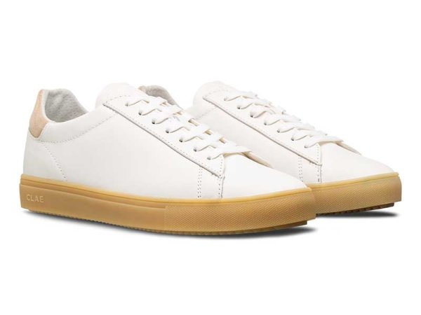 画像1: CLAE（クレイ） BRADLEY ブラッドレイ スニーカー ホワイトベージュ 26-28.0cm 派手な主張をしないミニマルなスニーカー (1)
